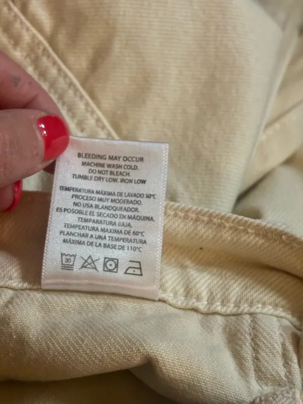 Hidden Jeans Size 27 Women’s Straight Mid Rise Carpenter Cream Denim EUC - Image 10