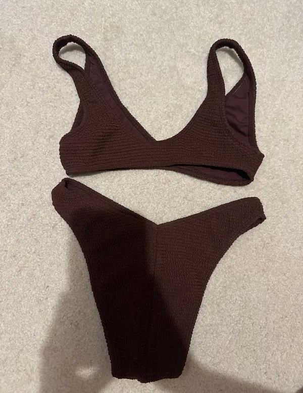 LA Hearts by PacSun Brown Katie Deep V Bikini Bottom - Image 6