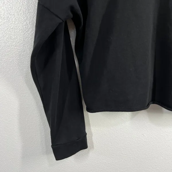 Adidas Cropped Sweatshirt Pullover Athleisure Activewear Logo Black XL‎ Gym - Image 7
