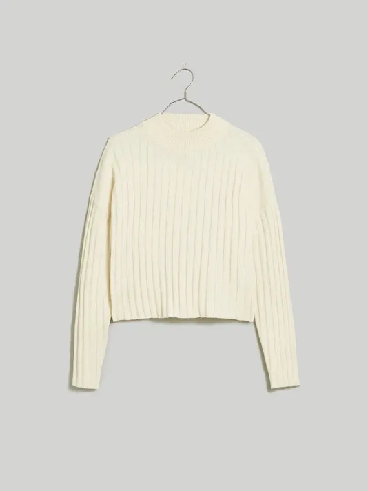 Madewell‎ Mockneck Crop Wool Sweater Size XL - Image 5