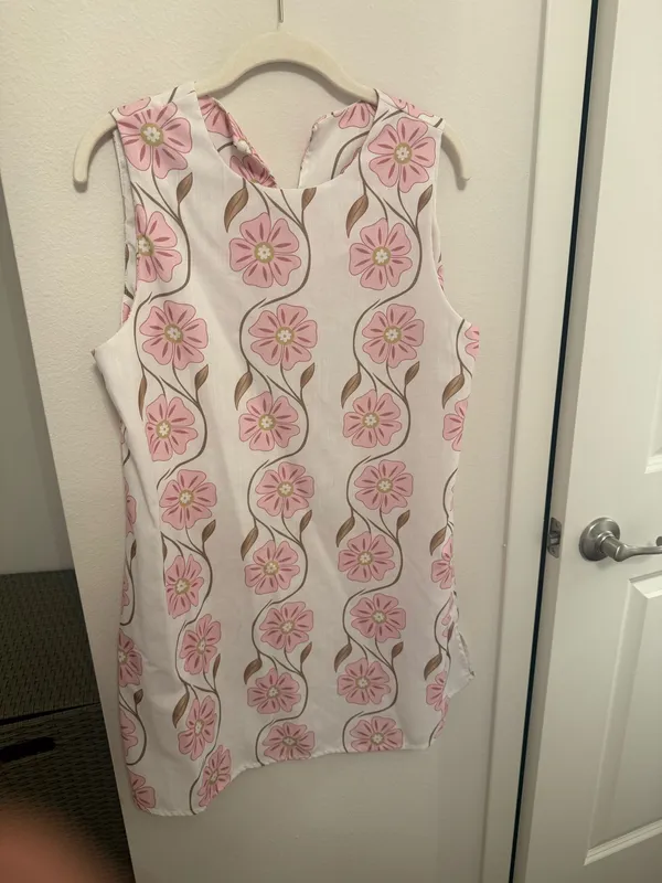 SheIn Pink Floral Shift Mini Dress - Image 2
