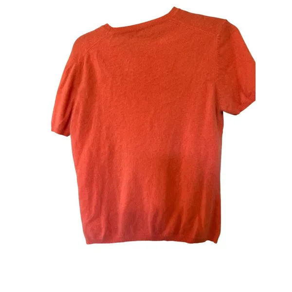 100% Cashmere Mockneck Peach Sweater No Size or‎ No Brand tag - Image 5