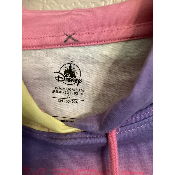NWT Disney Store Disneyland "Livin' My Best Life" Tie Dye Hooded Pullover M - Image 2