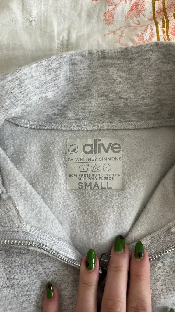 Alive by Whitney Simmons quarter zip pullover Gray - Image 2
