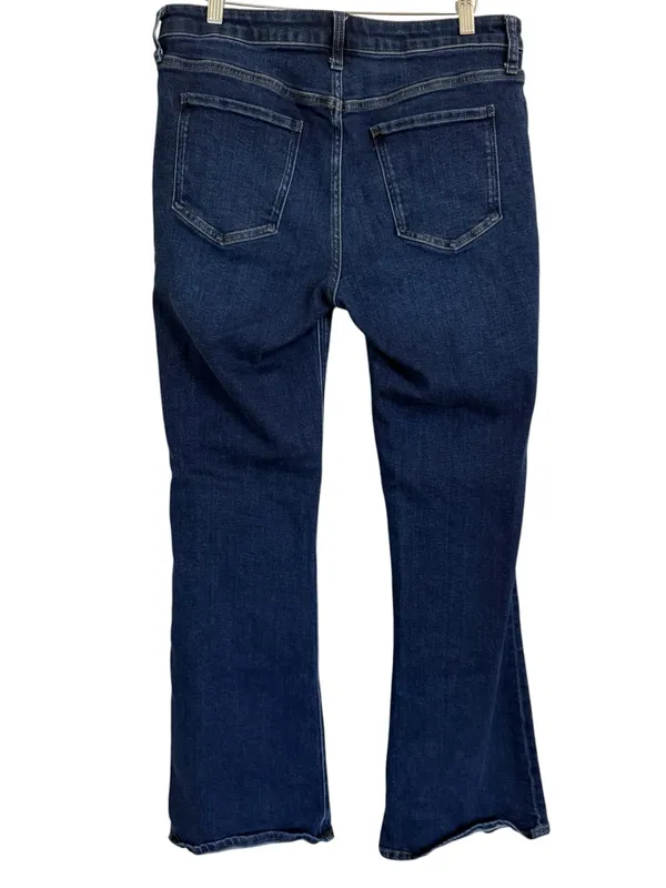 Quince Luna Stretch Flare Jeans Midnight Blue Women’s Size 31 x 32 High Rise - Image 4