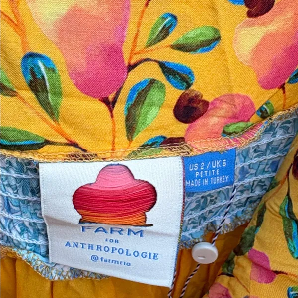 NWT Anthropologie Farm Rio Anjou Maxi Dress Size 2 Petite Retail $240.00 - Image 9
