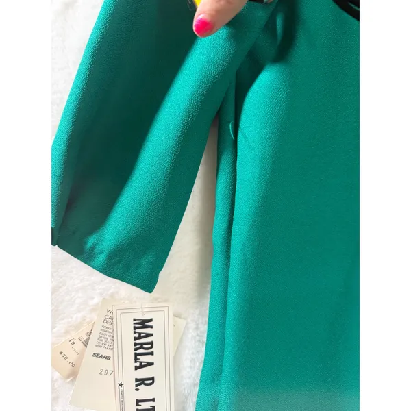 Vintage Marla R LTD Green Double Breasted Blazer NWT Size 18 Made in USA Sears‎ - Image 12