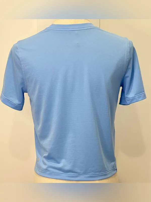 Lululemon Ultralight Waist-Length T-Shirt Size 6 Blue Willow Crop Workout Active - Image 6