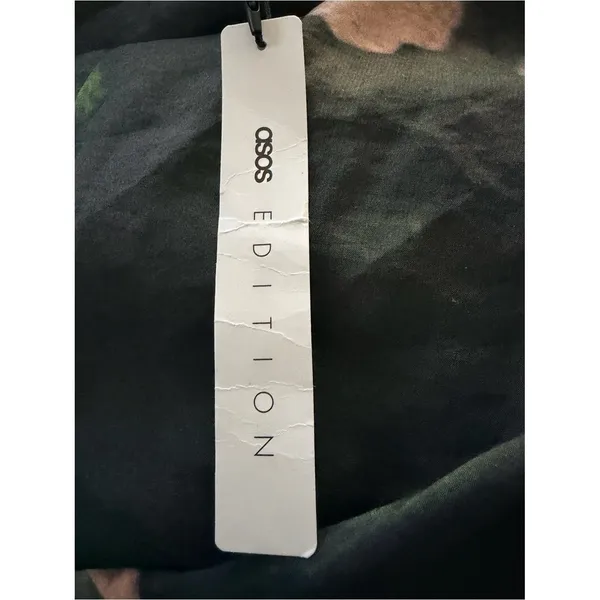 ASOS‎ Edition High Neck Long Sleeve Ruched Tie Back Detail Maxi Dress NWT - Image 4