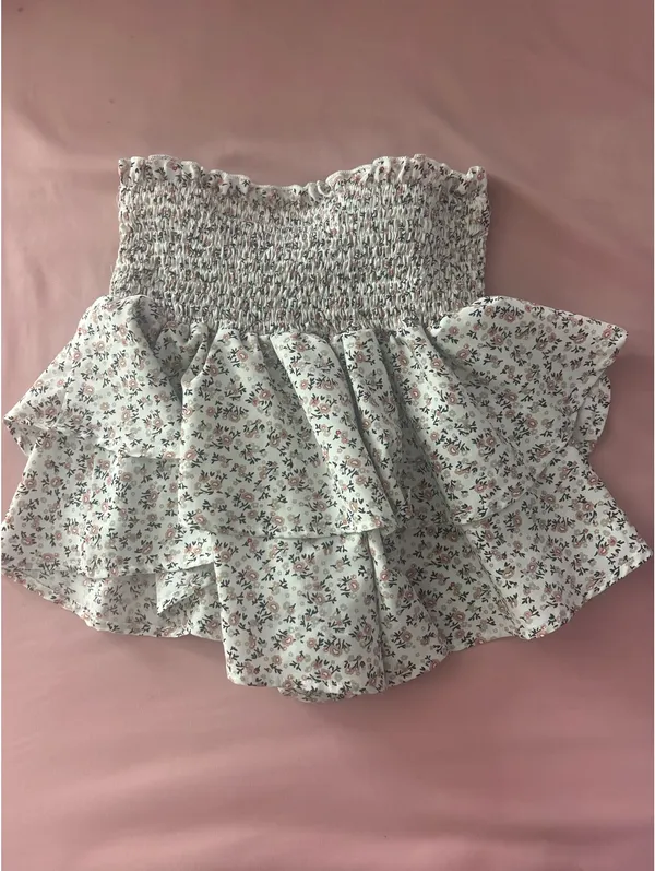 floral ruffle skirt White - Image 2