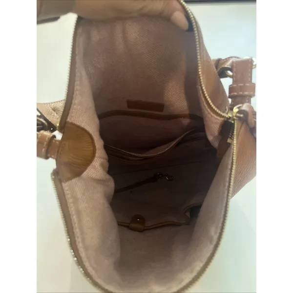 Dooney & Bourke Brown Dillen Large Zipper Pocket Sac Hobo Shoulder Bag Purse - Image 8