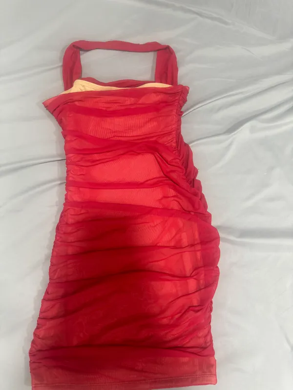 Oh Polly Mini Red Dress - Image 3