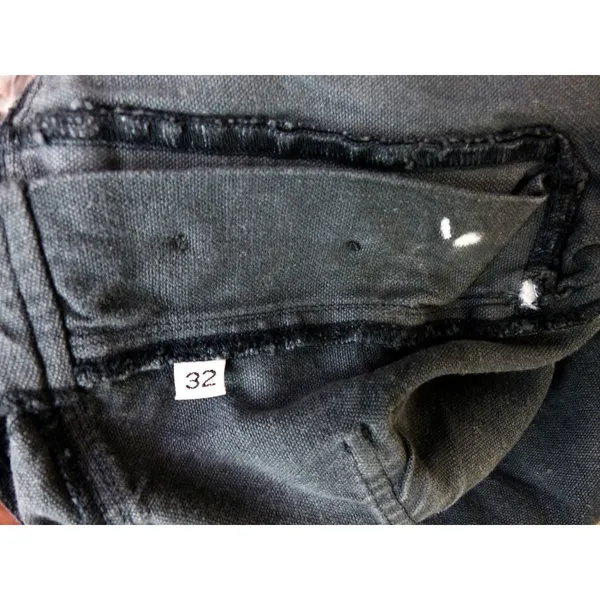 Seeker Canvas Overalls Womens L US 32 Gray Hemp Cotton Utility Workwear Made USA - Image 13
