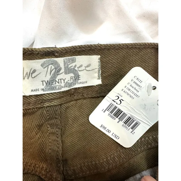 Free People We the Free The Lasso Distressed Straight-leg Jeans Brown 25 - Image 15