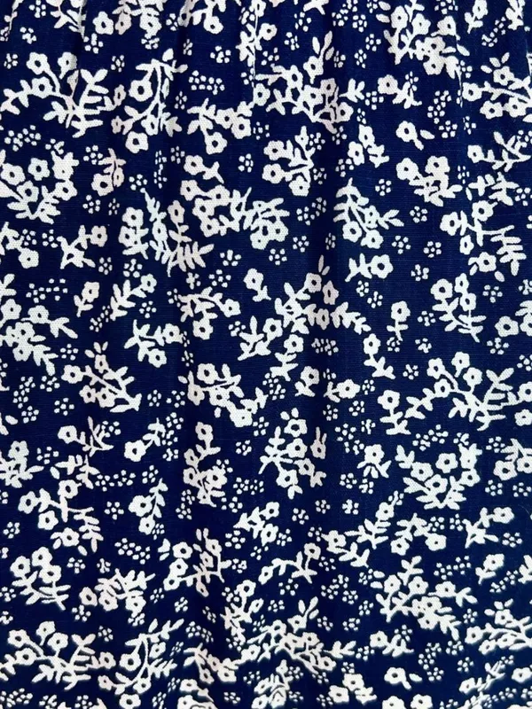 Chelsea & Violet Mini Floral Print Tiered Ruffle Long Sleeve Dress S Blue NWT - Image 8