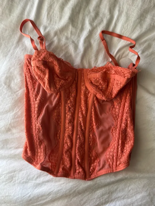 Urban Outfitters Out From Under Modern Love Push-Up Corset Orange viral — Trendy going out top - Image 2