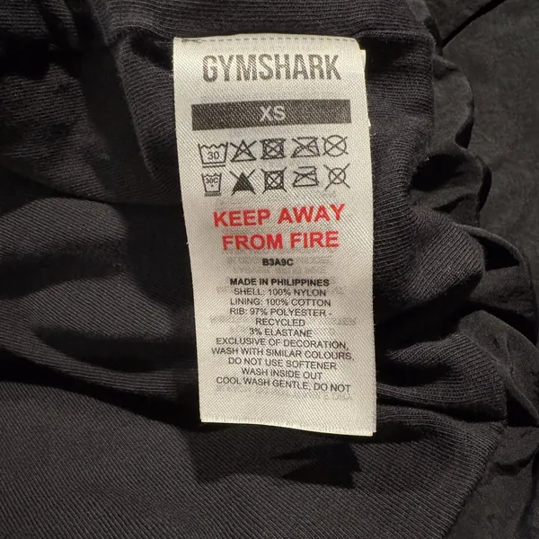 Gymshark Womens Jacket Retake Woven Full Zip Sleeves Oversize Black Size XS FM - Image 5