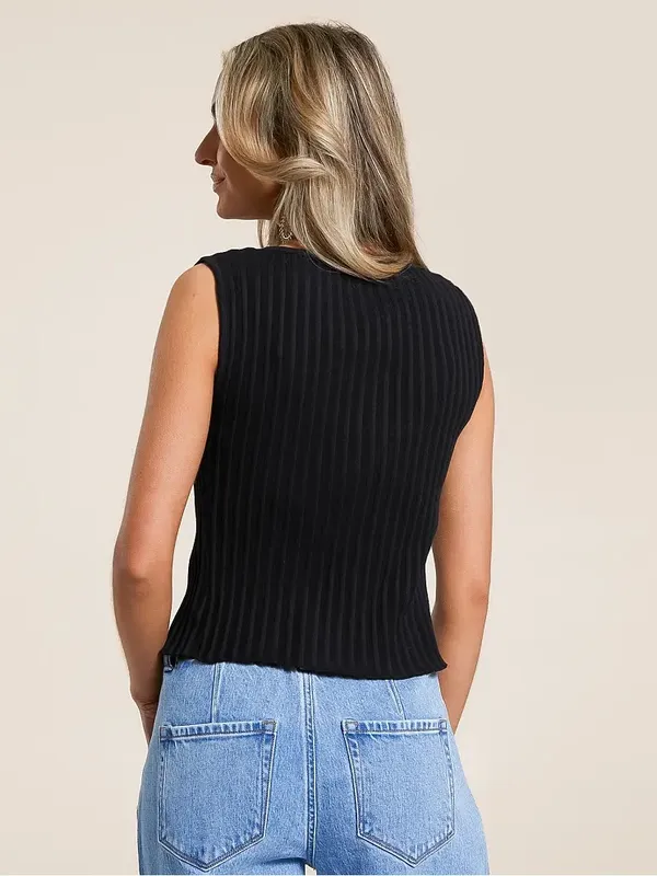 Free People Tilly Vest - Black - Image 3