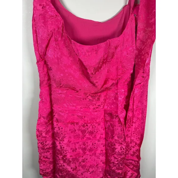 For Love & Lemons Deliza‎ Mini Dress Pink Womens Size M Jacquard Feminine - Image 8