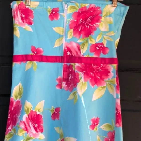 J.T.B. Floral Strapless Dress‎ - Image 7