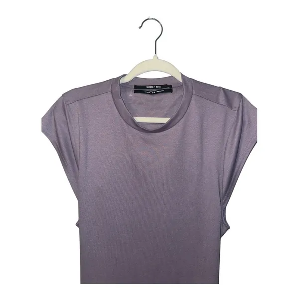 Silence‎ + Noise Sadie Lavender Cutout Mini Dress, XL - Image 3