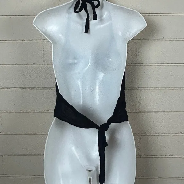 Halter Embroidered Black one size Size undefined - Image 8