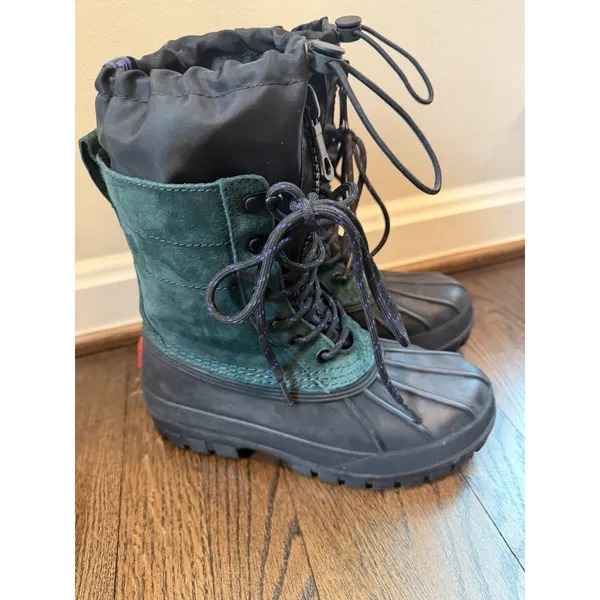 Hunter Skylar Waterproof Boot Green/black Women's Sz 7 $225 - Image 9