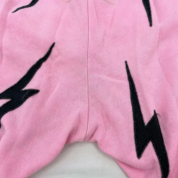 Aviator Nation Pink All Over Black Bolt Sweatpant Joggers Lounge Gym Fit Size XS - Image 5