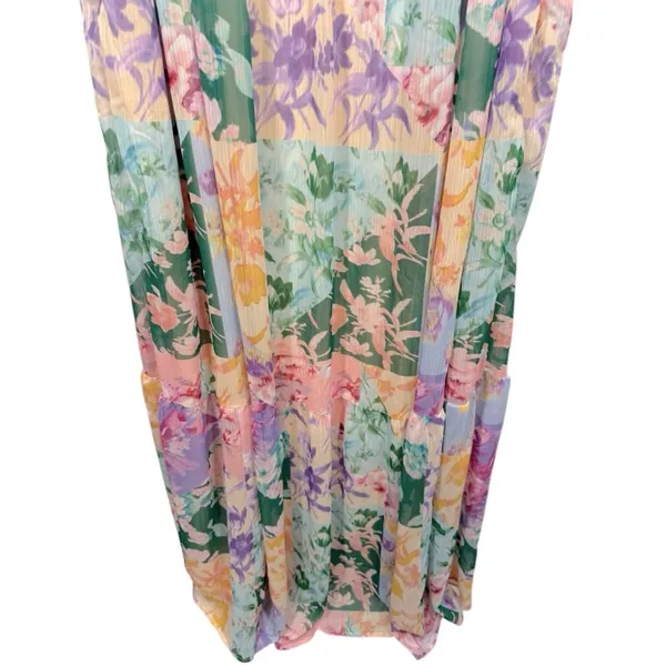NWT Lane Bryant Patchwork‎ Floral Sleeveless V-Neck Tiered Maxi Dress 16 - Image 13