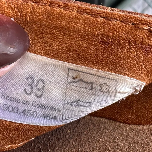 Sergio Tomani Cognac Brown Leather Wedge Mules Shoes Handmade EU 39 US 8.5 Clogs - Image 5