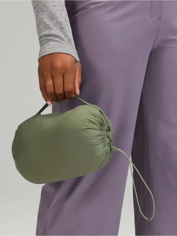 Lululemon Pack it Down Goose Down Puffer Packable Lightweight Jacket Twill Green - Image 3
