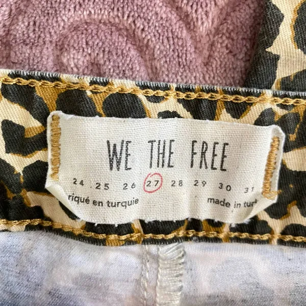 We the Free People Leopard Print High Waist Skinny Jeans SZ 27 Boho - Image 6