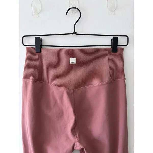 VUORI Rib Studio Marsala Pink High Rise 7/8 Leggings Womens Medium - Image 7