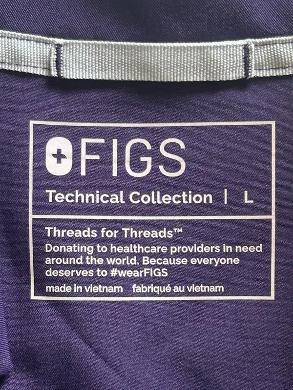 Figs Woman’s Inala Scrubs Top Purple Jam Size L - Image 8