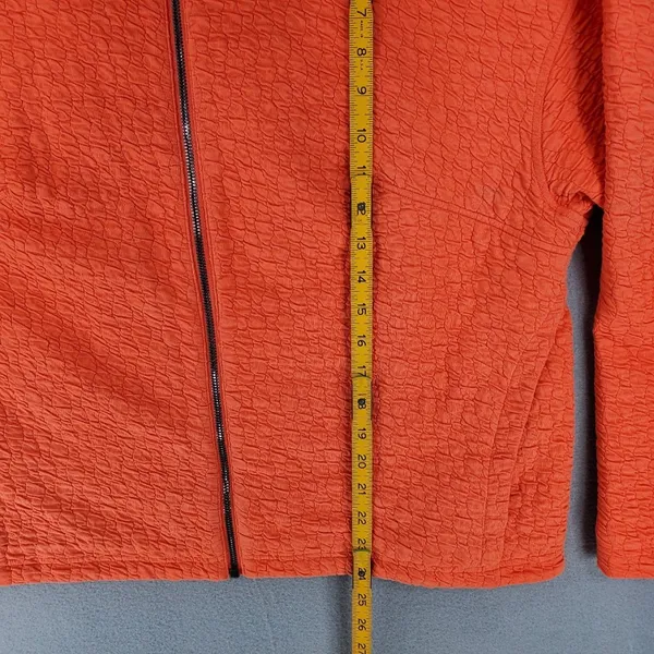 Lululemon sz‎ 8 Rippled Full Zip Jacket Autumn Red Orange Coral turtleneck $148 - Image 5