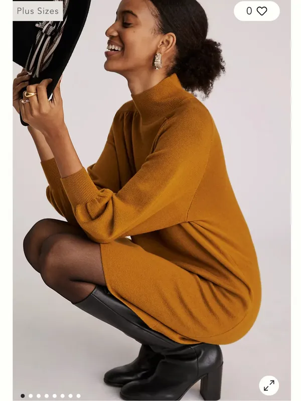 Anthropologie Maeve Mock Neck Sweater Tunic Dress - Image 4