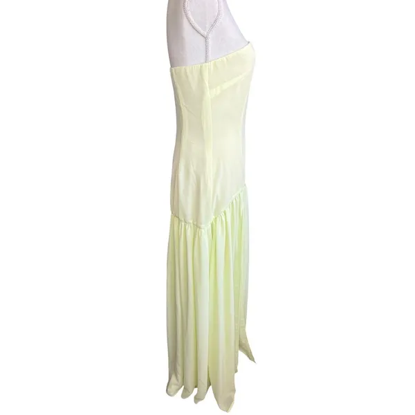 Peppermayo yellow Eden strapless maxi dress drop waist new with tag size 8 - Image 5