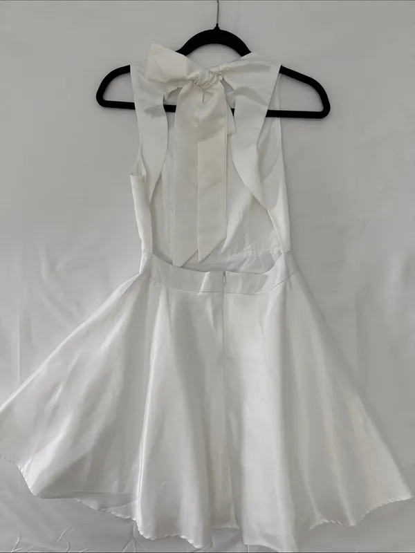 SHEIN White Sleeveless A-Line Party Dress‎ - Image 5