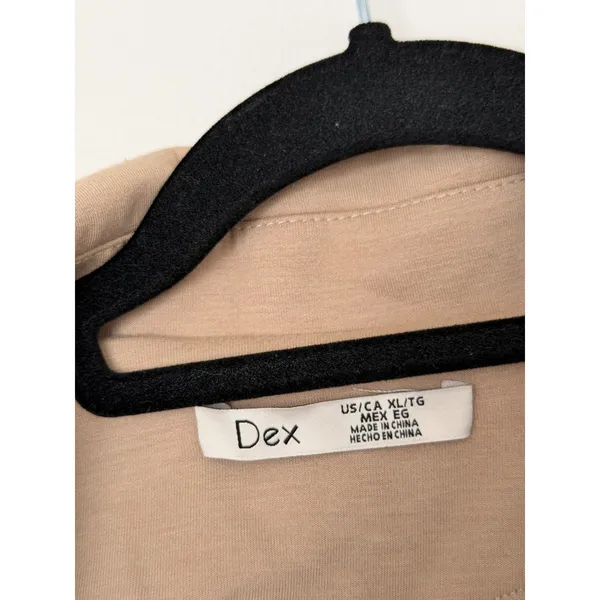 Dex Tan Double Breasted Knit Cropped Blazer Jacket Extra Large NEW Size XL - Image 5