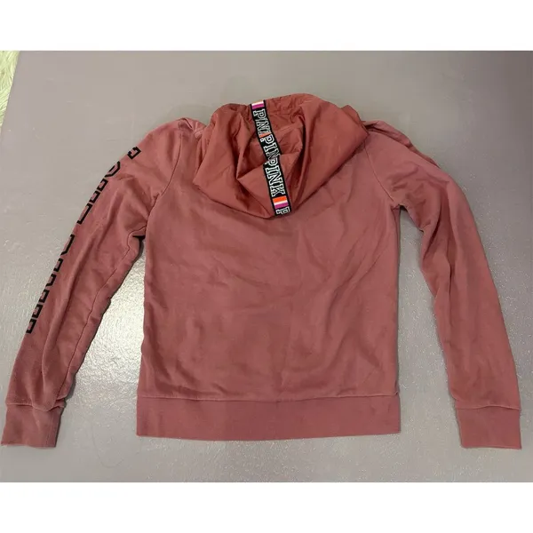 Victoria's Secret Love Pink Women's‎ Zip Hoodie Jacket Size M Pink - Image 2