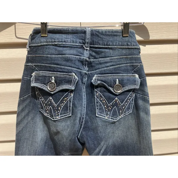 Vintage Wrangler Western Bootcut‎ Blue Denim Jeans Women Size 3X34 Rodeo Cowgirl - Image 2