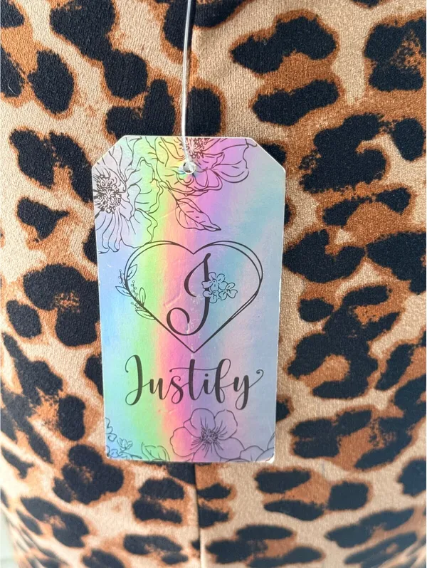 Justify Leopard Print Bodycon Mini Dress Size Small Y2K Trendy Coquette - Image 5