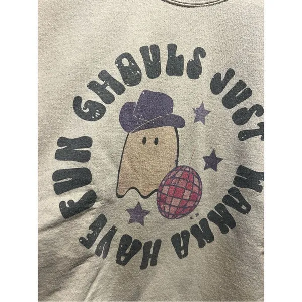 Super Mrkt. Ghouls Just Wanna Have Fun Halloween Crewneck Woman’s Size M/L - Image 4