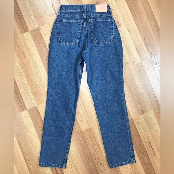 New EVERLANE The Curvy 90s Cheeky Straight‎ Jean Button Fly Organic Cotton Sz 25 - Image 4