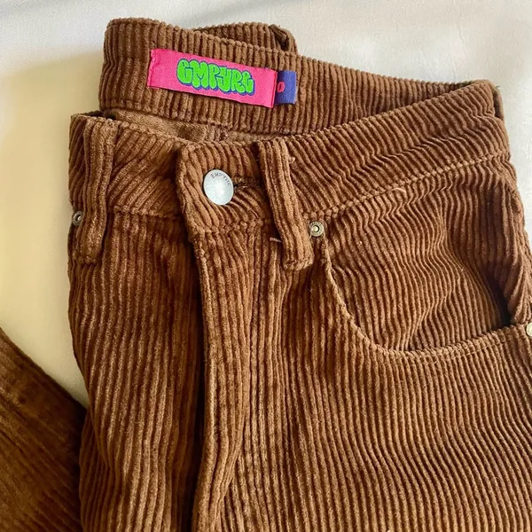 Empyre Women’s Corduroy Pants Brown Size 0 Y2K Skater Baggy Loose 24x30 - Image 3