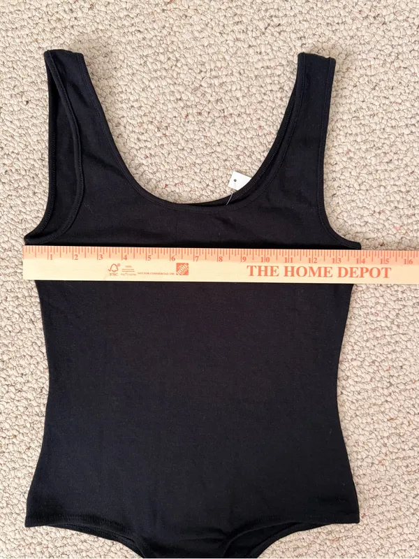 Madewell NWT Black Ribbed Scoop Neck‎ Sleeveless Bodysuit Size Small - Image 7