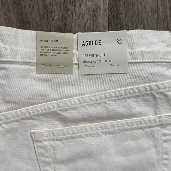 Agolde Jean Shorts 32 Parker Vintage Cut off Organic Cotton High rise Denim - Image 6