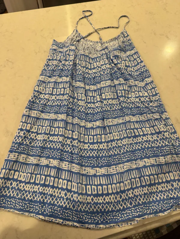 Southern Tide Blue Tribal Print Swing Dress S - Image 2