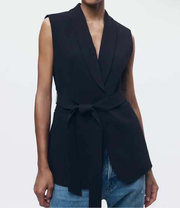 Zara Belted Tuxedo Vest - Image 4