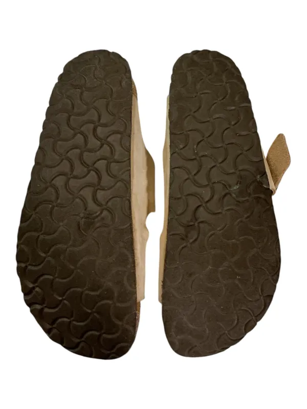 Birkenstock Arizona Big Buckle Nubuck Leather Sandals - Almond/Gold - Image 5